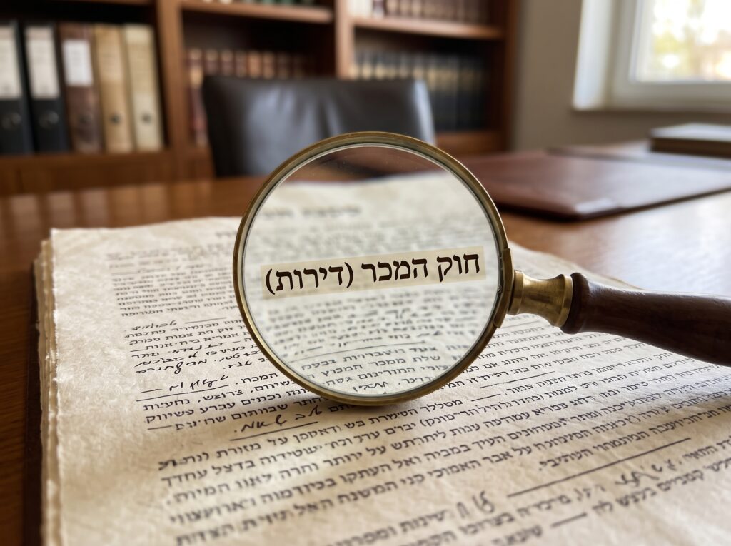 זכוכית מגדלת על סעיף בחוק המכר (דירות)
